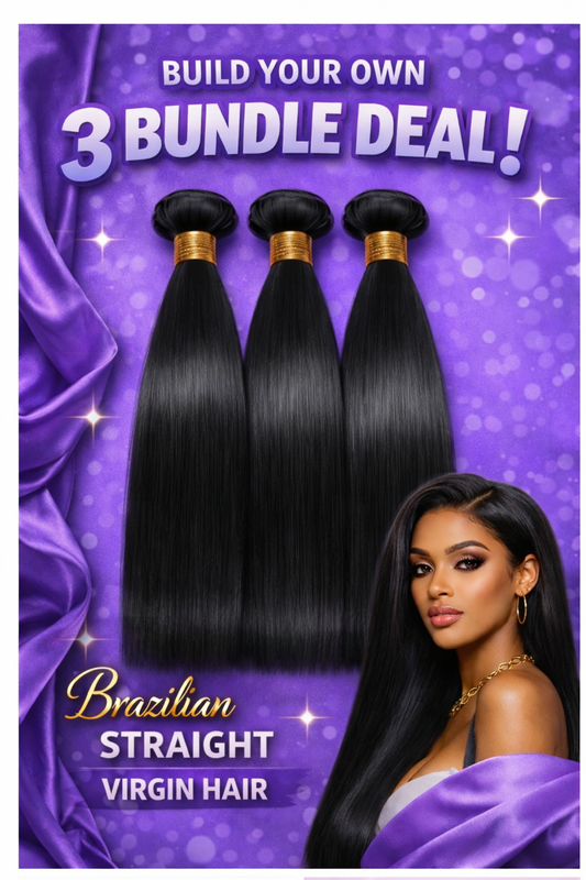 Build Your Own 3 Bundle Deal – Brazilian Straight Virgin Hair
